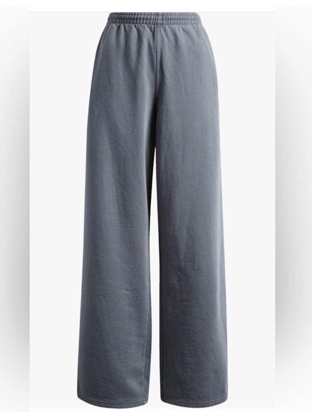 Skims Boyfriend Fleece Blue Wide Leg Sweatpant Large